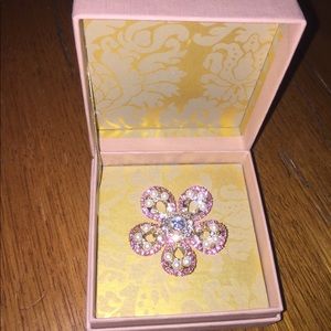 Miu Miu authentic crystal and pearl ring